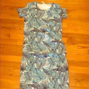 Floral sky blue dress